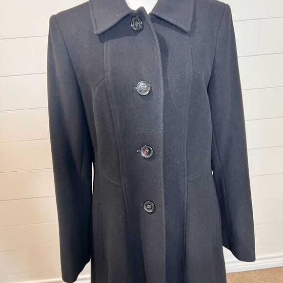 Preston & York Wool Blend Fitted Dress Coat Size 8 - Picture 2 of 10